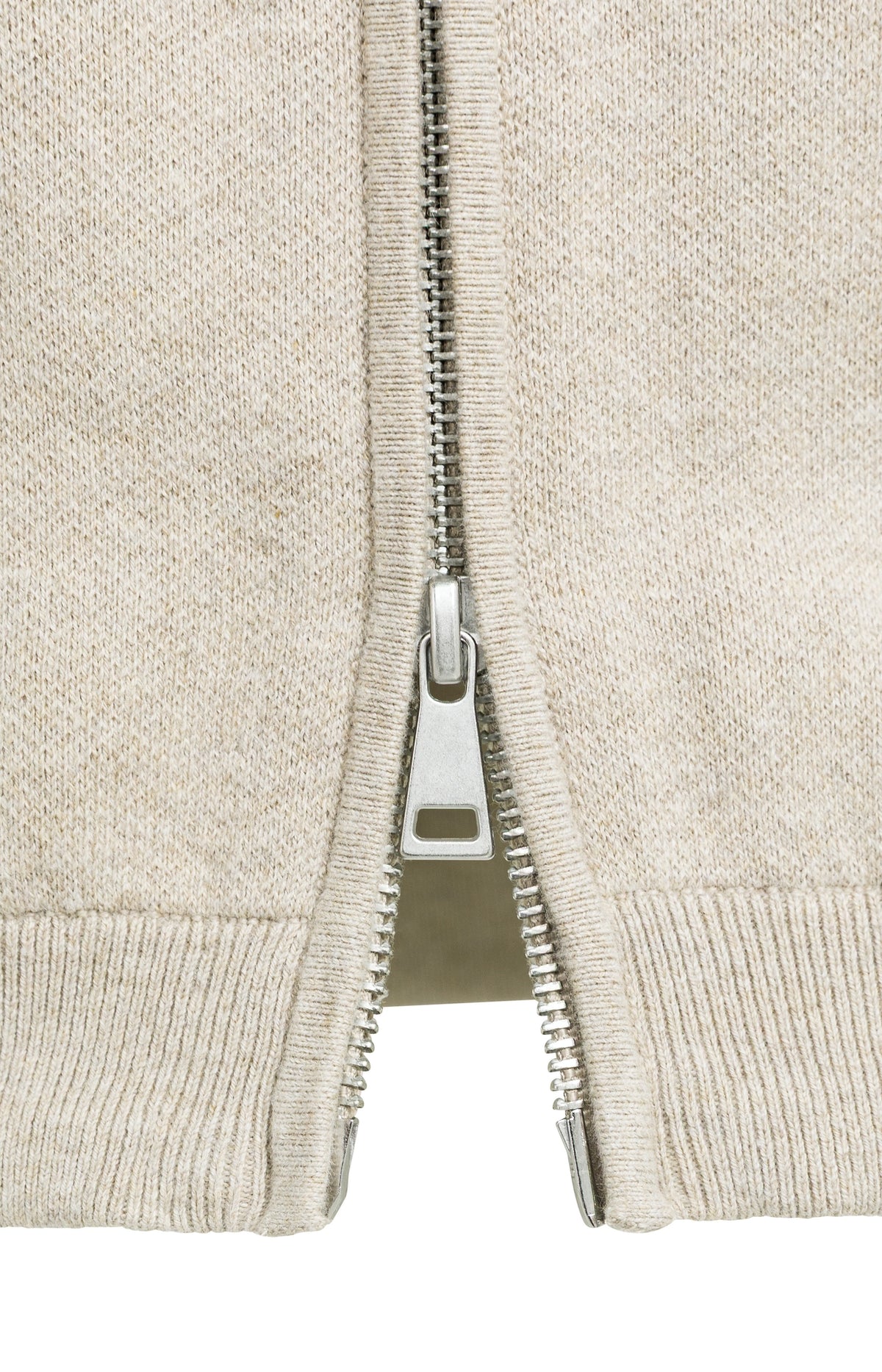 Jacquard Strickjacke | pure cashmere grey melange