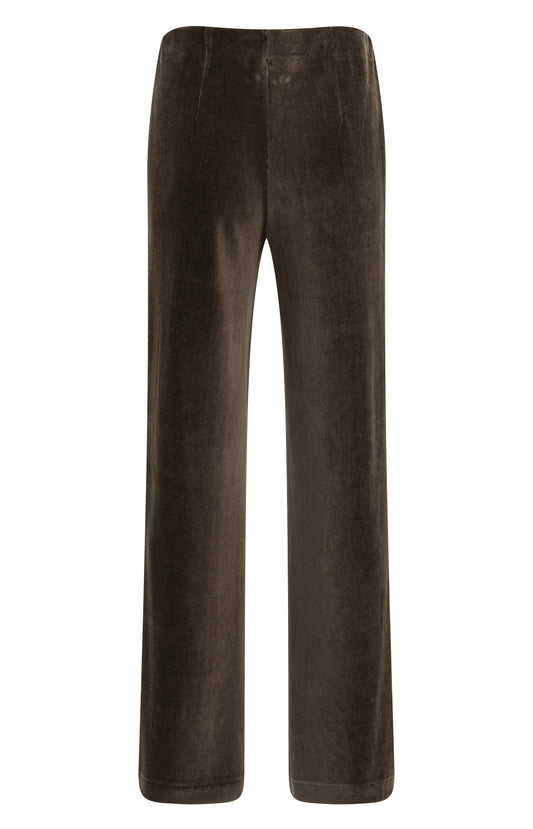 Wide Leg Hose aus geripptem Velours | Delicioso