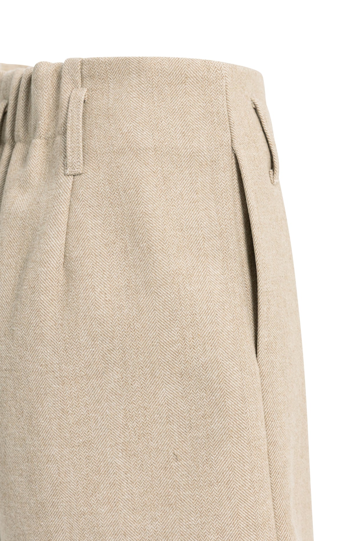 Shorts aus Melange | Beige Melange
