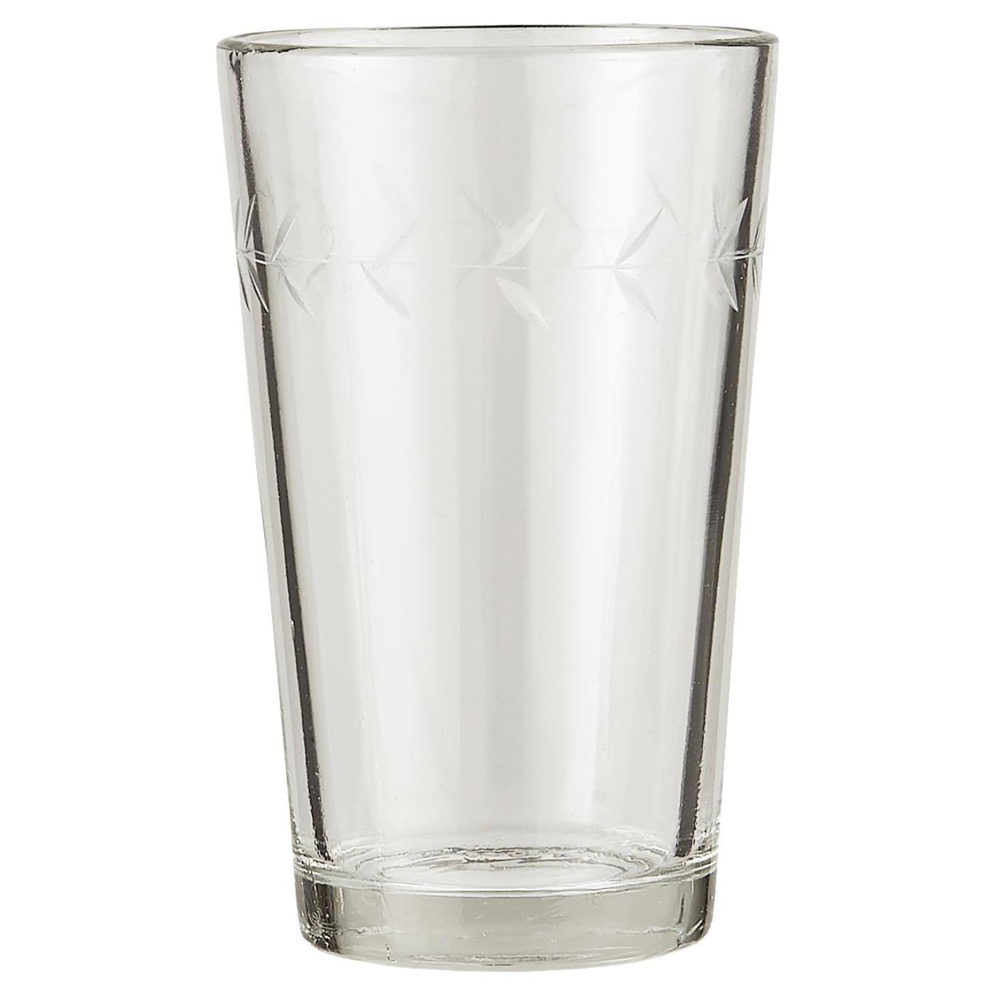 Trinkglas mit Blattkante