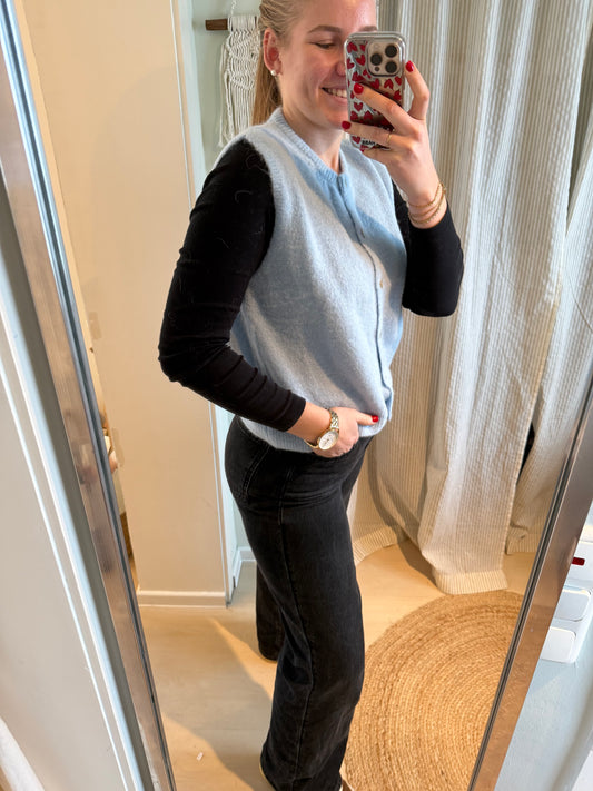 Strick-Weste babyblue