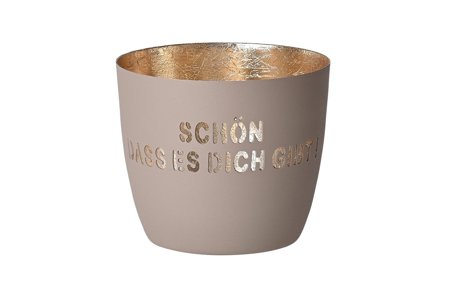 Windlicht, Schön dass es Dich gibt | sondstone/gold