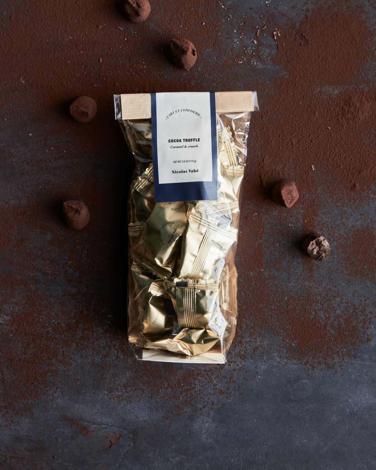 Cocoa truffles, caramel & crunch, 110 g