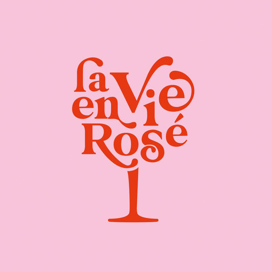 Serviette La vie en rosé 33x33 cm