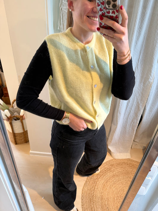 Strick-Weste butter yellow