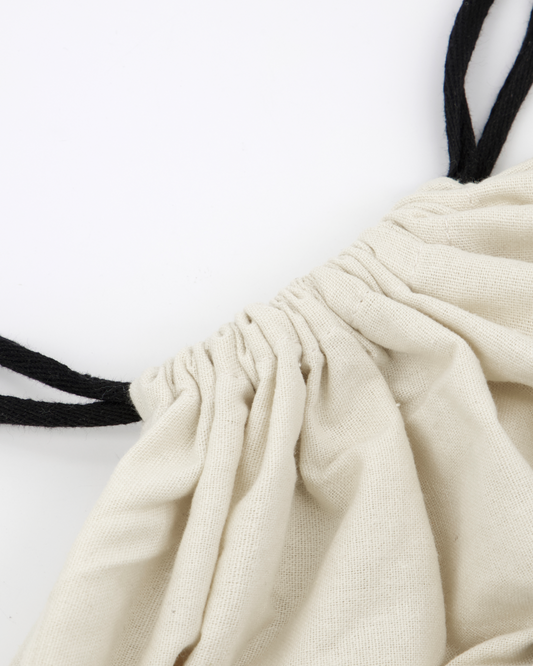 Stofftasche Schwarz/Off White