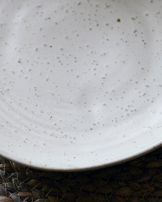 Kuchenteller Pion, Grau/Weiß