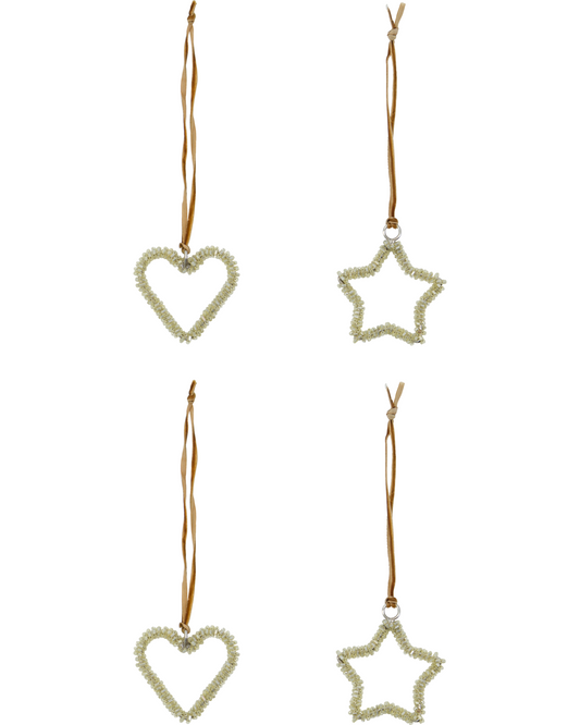 Weihnachtsschmuck Champagner | 4er Set