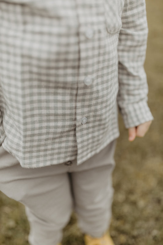 Kariertes Flanellhemd 'green' mit Brusttasche - green gingham
