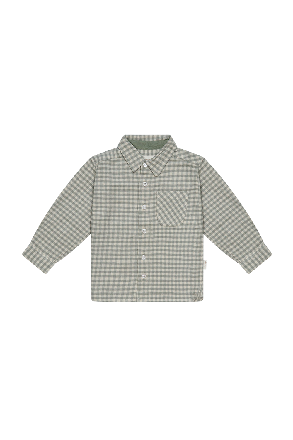 Kariertes Flanellhemd 'green' mit Brusttasche - green gingham