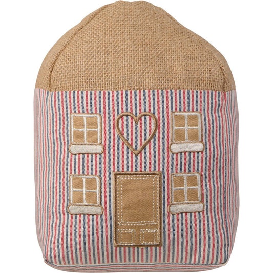 Türstopper Haus weiße, rote und blaue Streifen