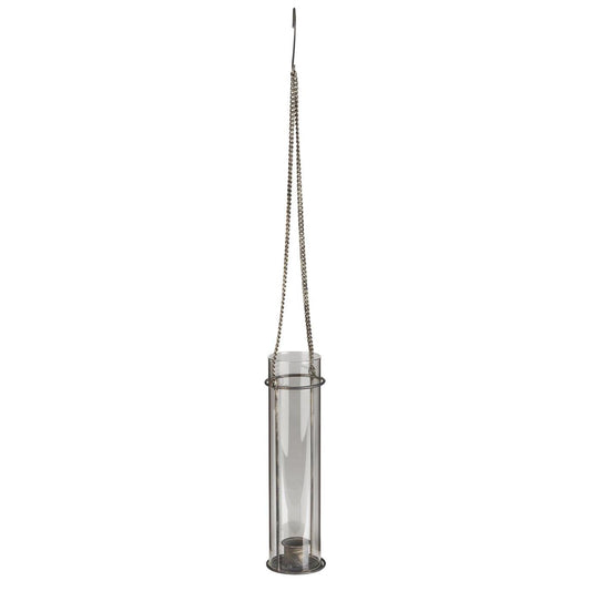 Kerzenhalter f/2,2 cm Kerze m/Glas und Kette