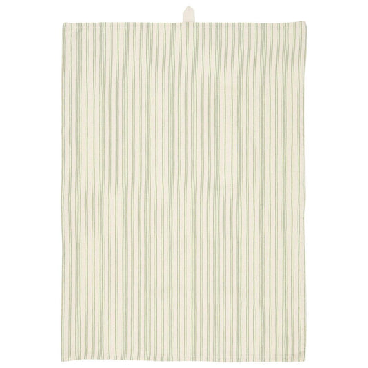 Geschirrtuch Billy natur m/grünen Streifen