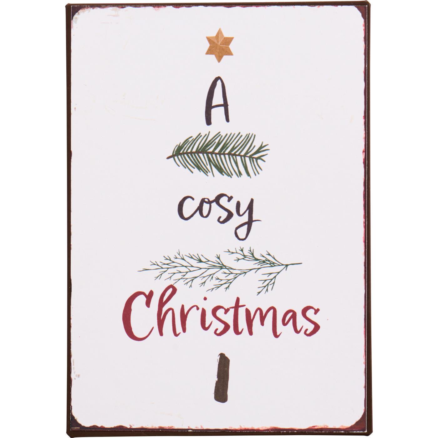 Metallschild A cosy Christmas