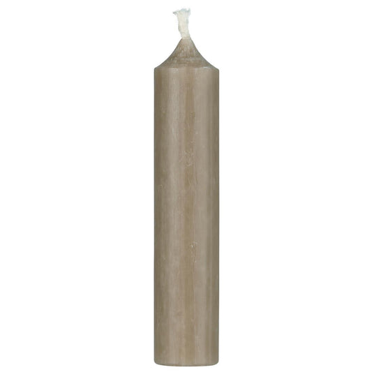 kleine Stabkerze leinengrau rustikal Ø:2,2cm