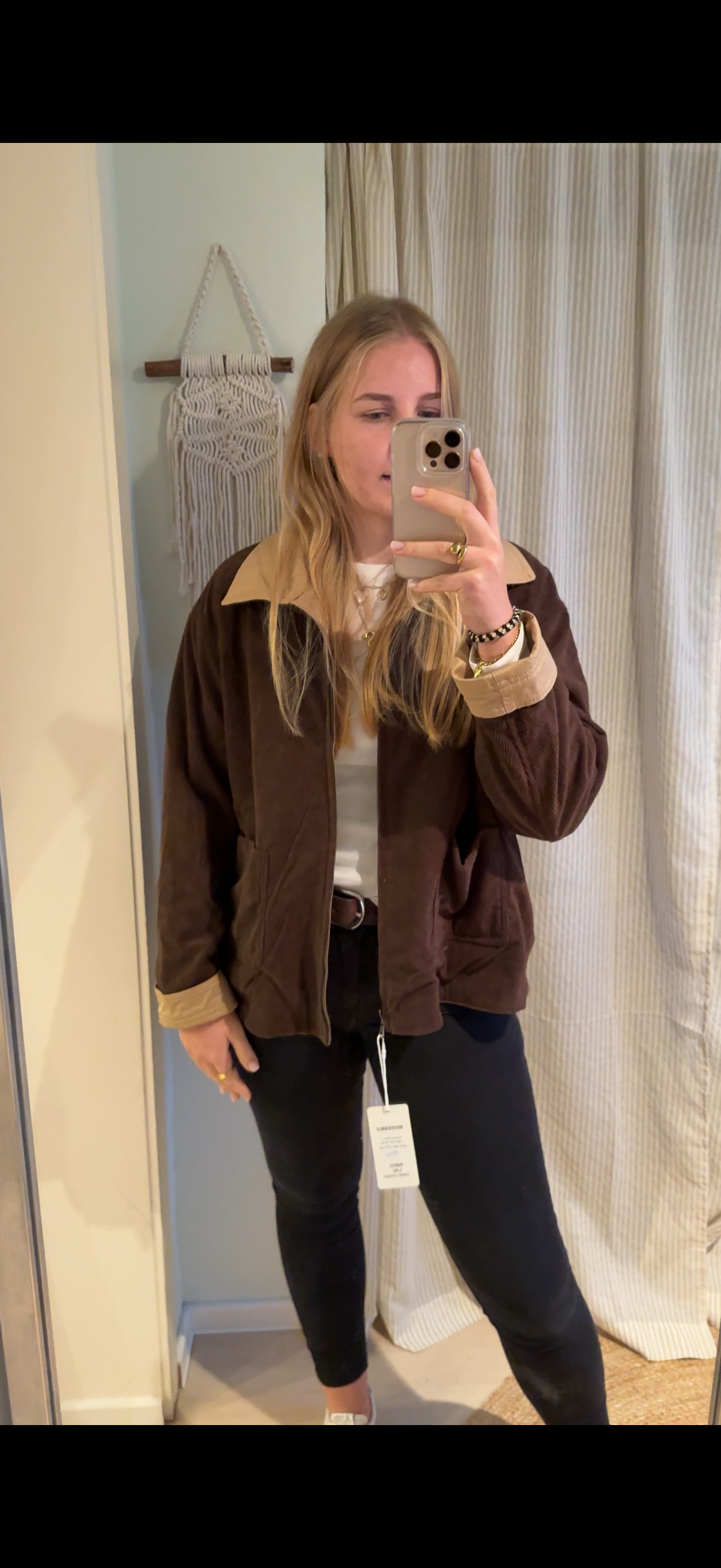 Cord-Wendejacke chocolate/beige