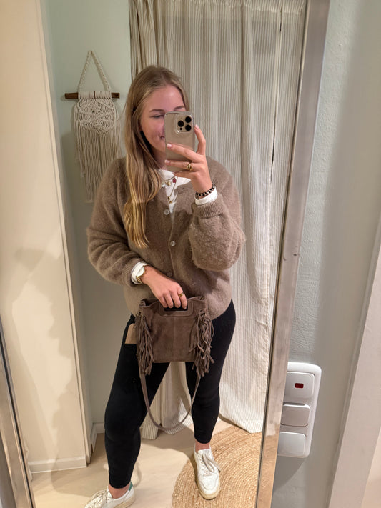 Fransen Tasche braun