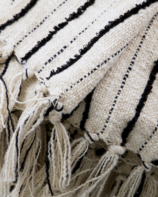 Decke Lines, Schwarz/Off-White