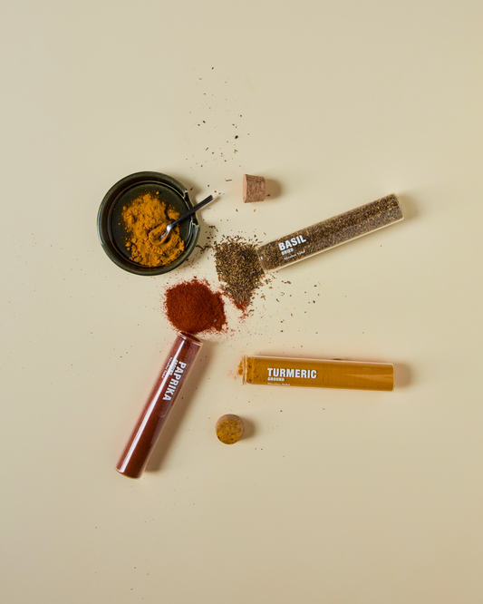 Gewürze Basilikum, Paprika-Chili, Kurkuma