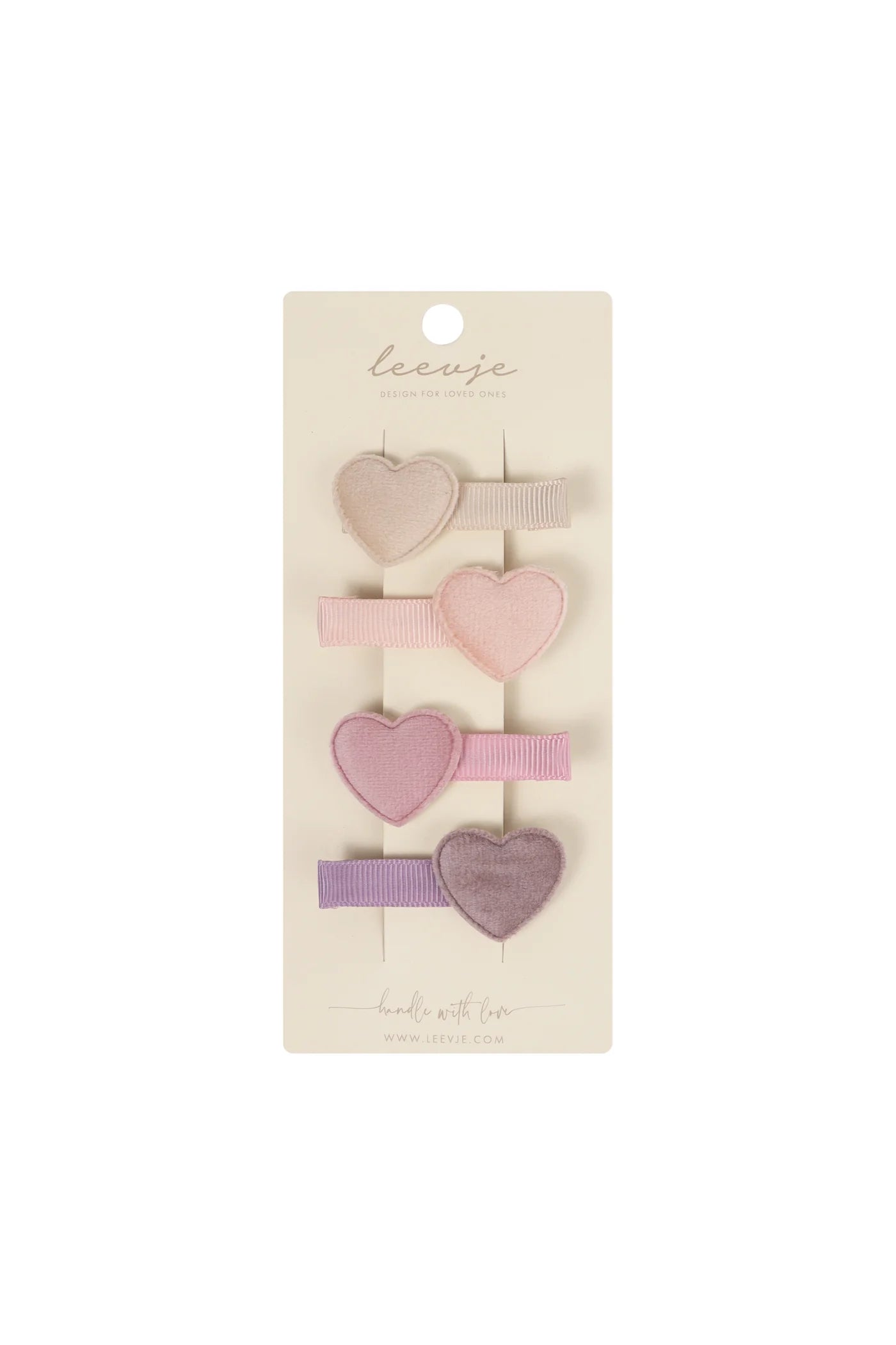 Haarklammern | velvet hearts 4er Set