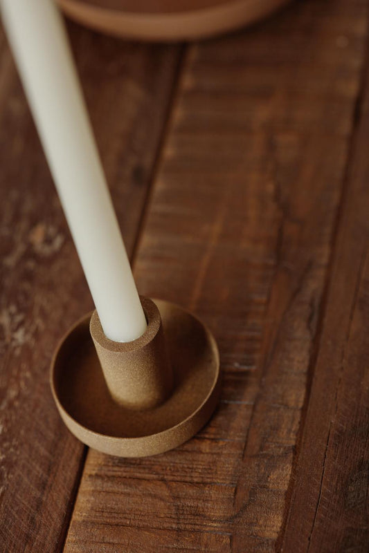 Kerzenhalter f/1,3 cm Kerze cognac
