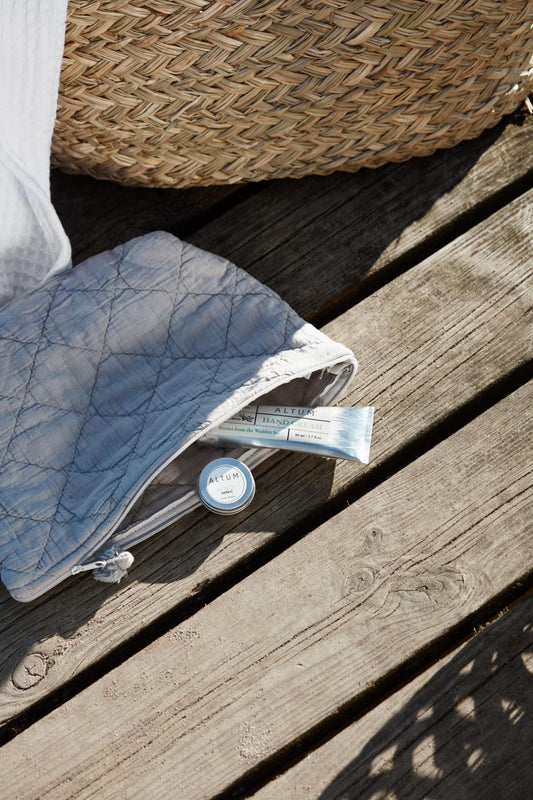 Kulturbeutel wattiert ash grey