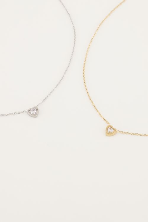 Halskette mit Strass Herz