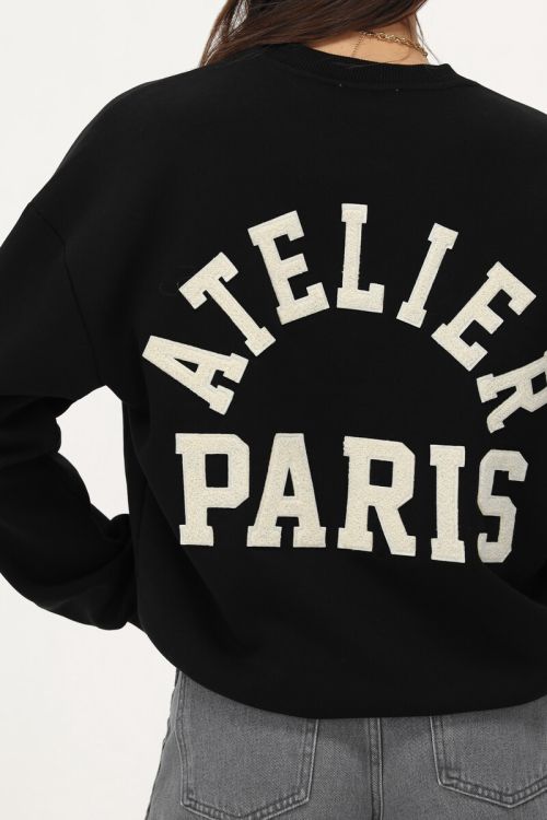 Schwarzes Sweatshirt "Atelier Paris"