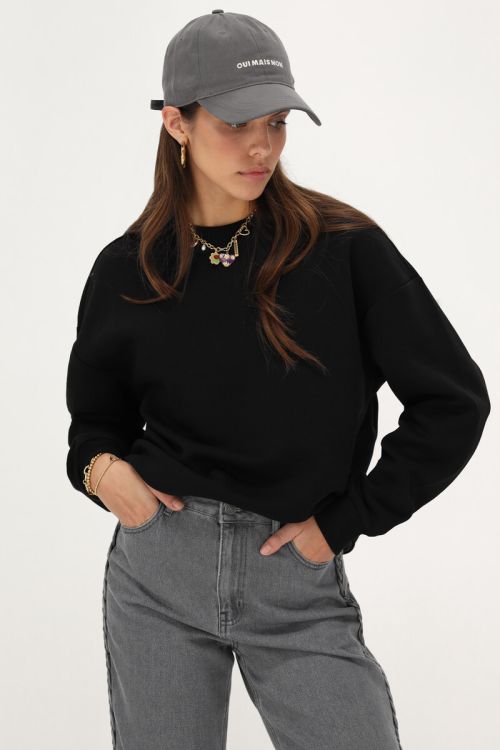 Schwarzes Sweatshirt "Atelier Paris"