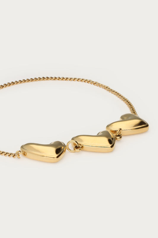 Bold Armband mit Herzen | Silber & Gold