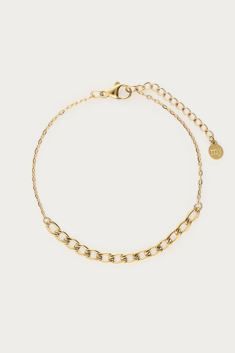 Bold Gliederarmband | Silber & Gold
