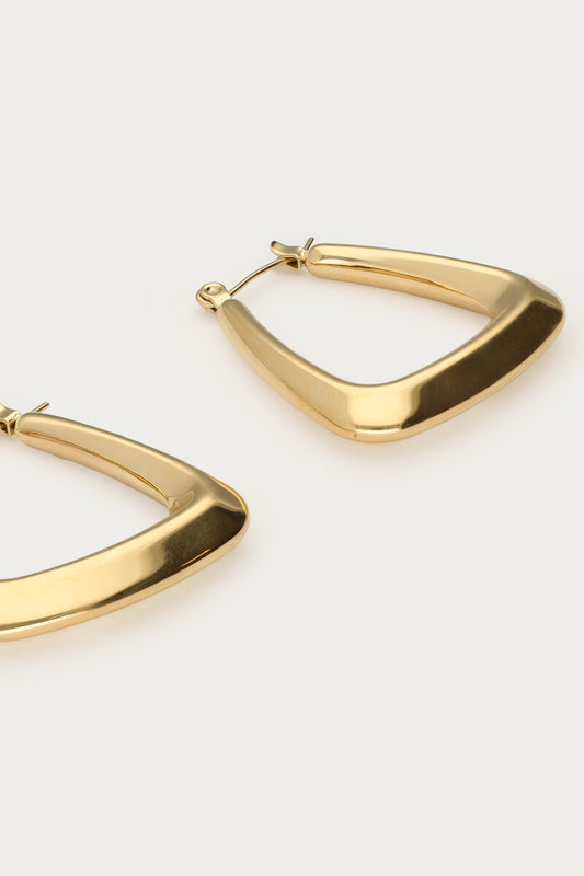 Bold Creolen Dreieck | Gold