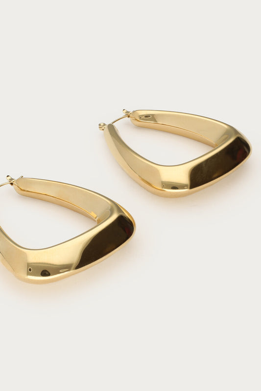 Bold Creolen Dreieck groß | Gold