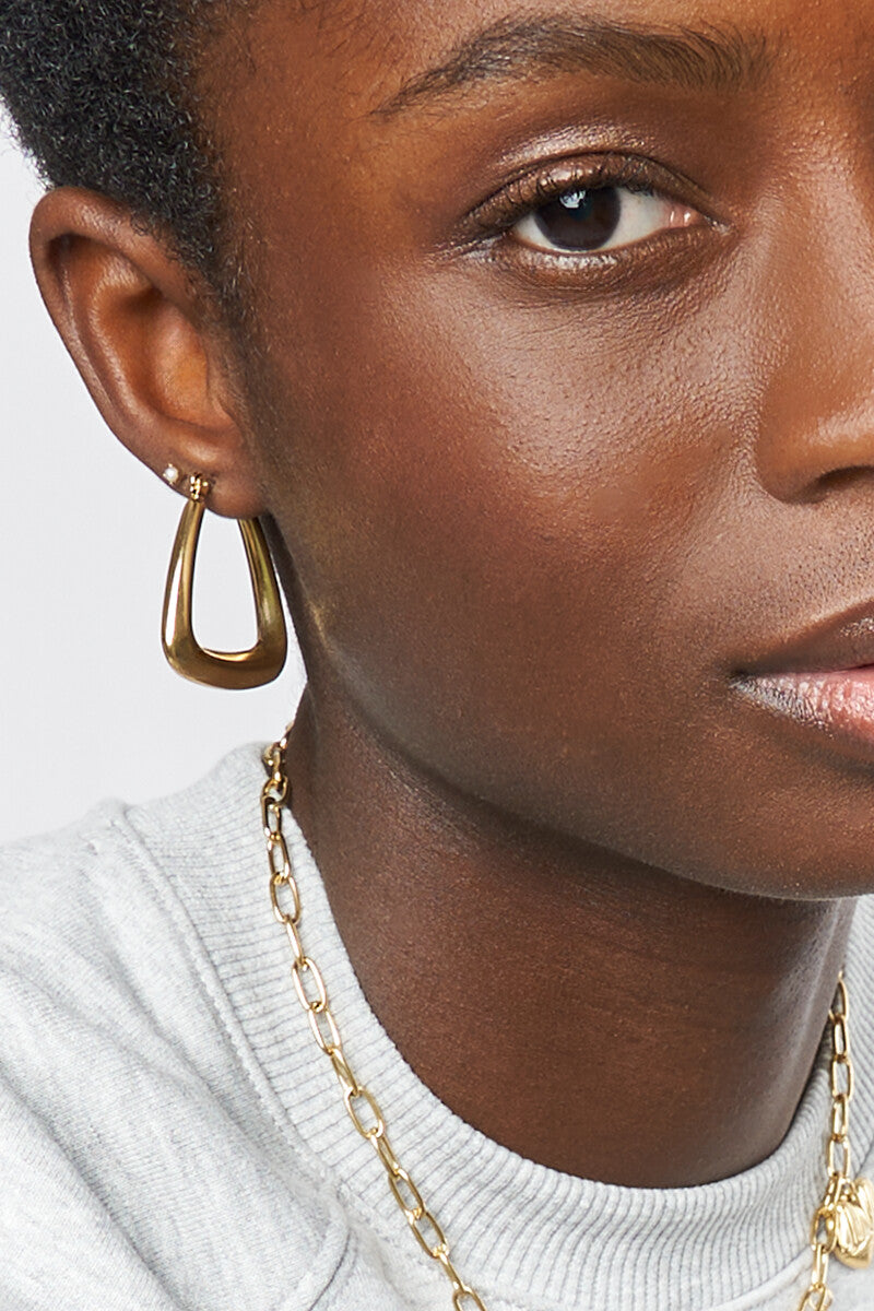 Bold Creolen Dreieck | Gold