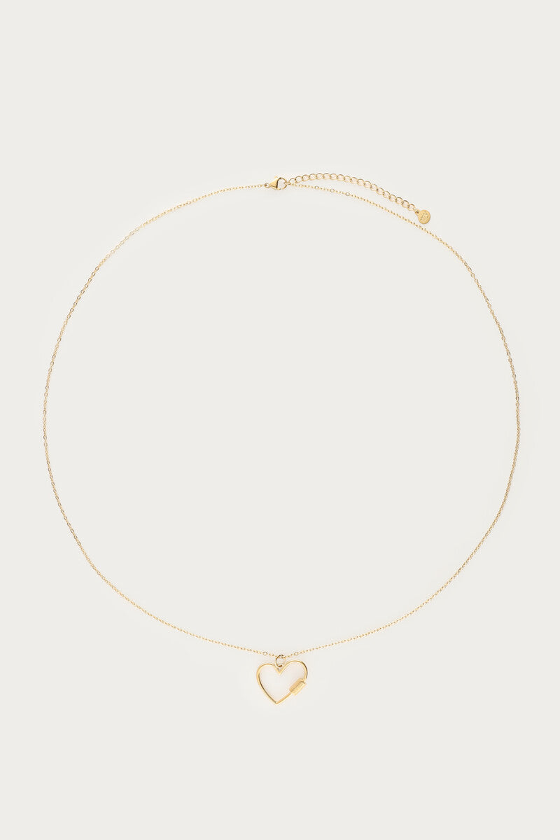 Bold lange minimalistische Kette mit Herz | Silber & Gold