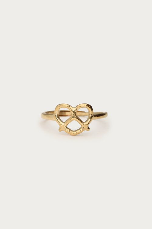 Bold Ring Brezel | Silber & Gold