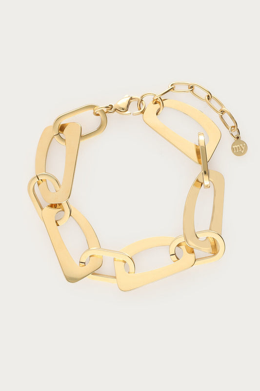 Bold Statement Armband oval | Gold