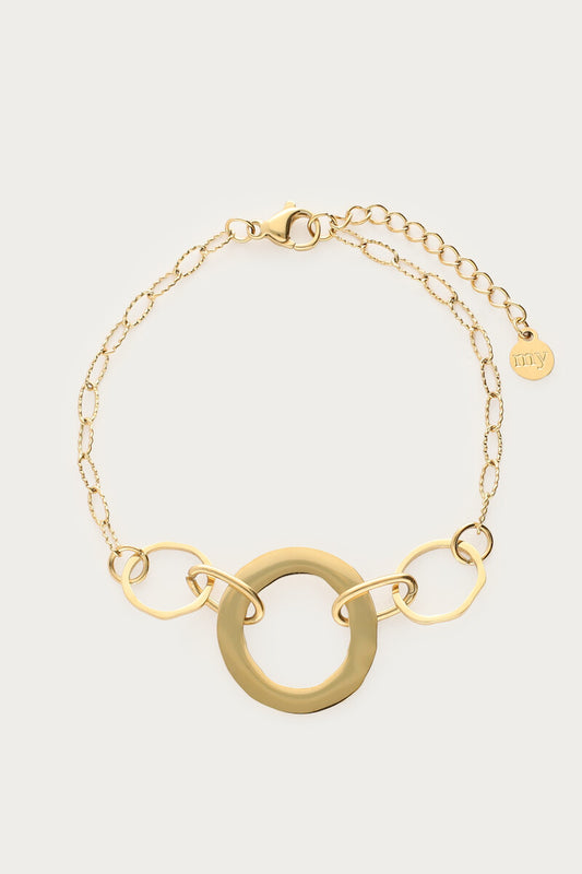 Bold Statement Armband rund | Gold