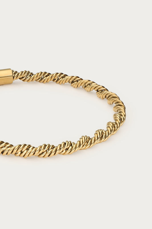 Bold Armband gedreht | Silber & Gold