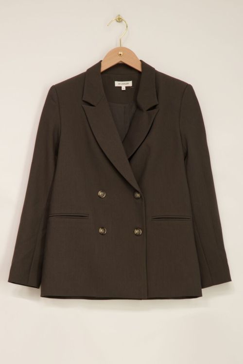 Dunkelgrüner Blazer mit doppelter Knopfleiste