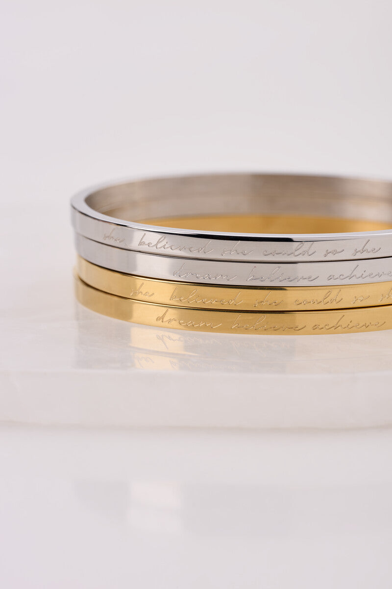 Bold Armreif "Believe" | Gold