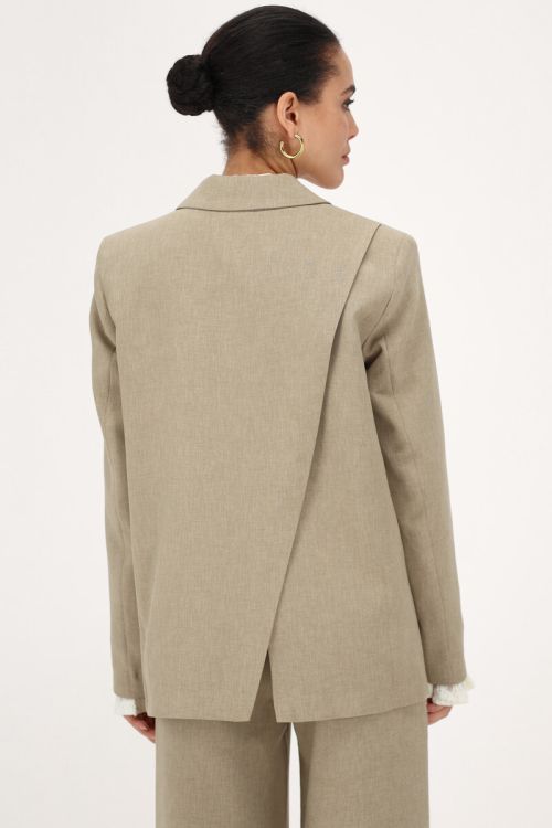 Grüner Blazer mit Schlitz