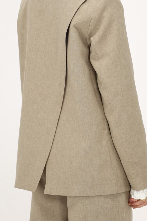 Grüner Blazer mit Schlitz