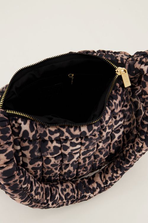 Tasche mit Leopardenmuster geriffelt