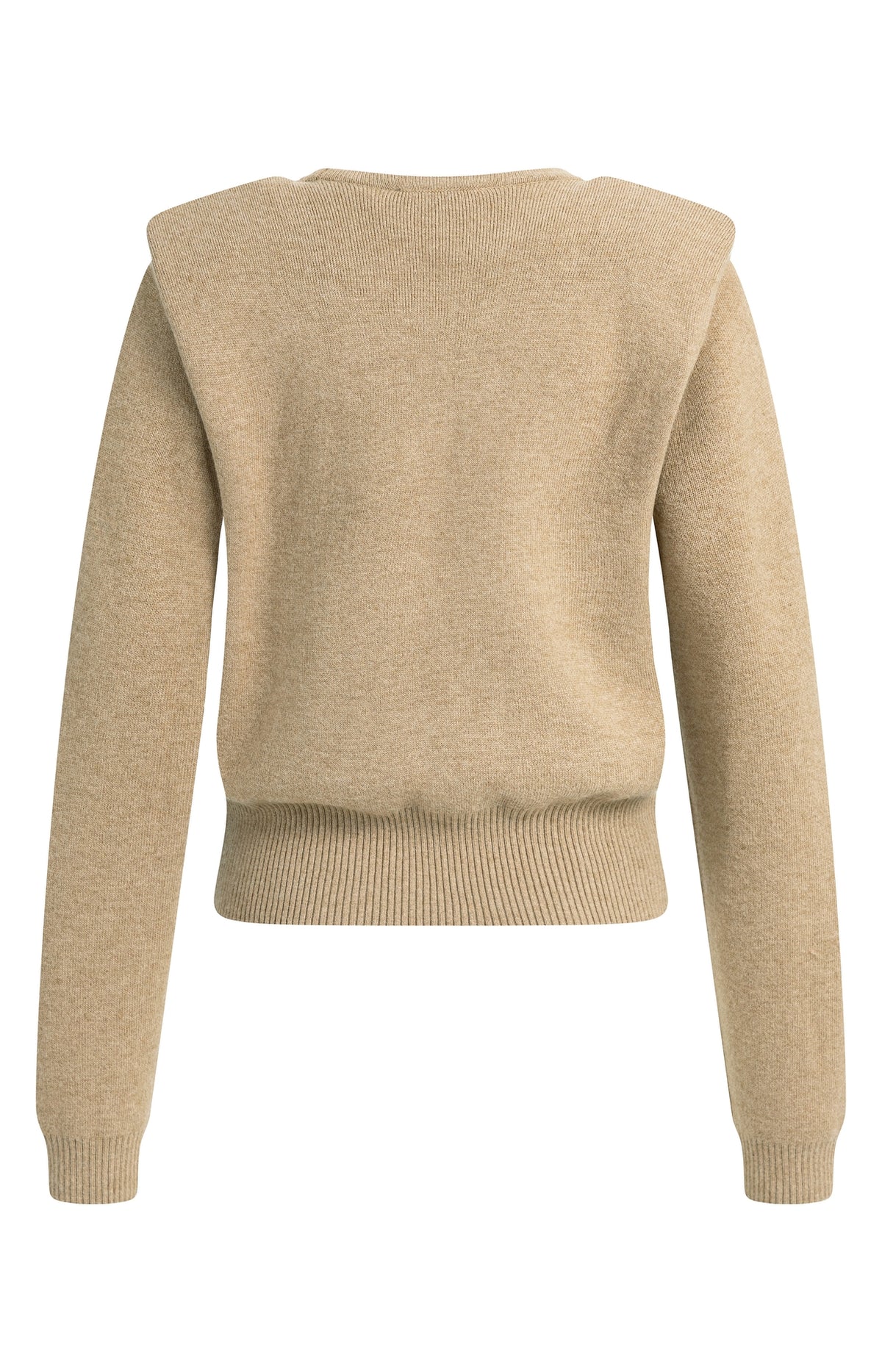 Strick Pullover mit Schulterdetail | Cornstalk Brown Melange