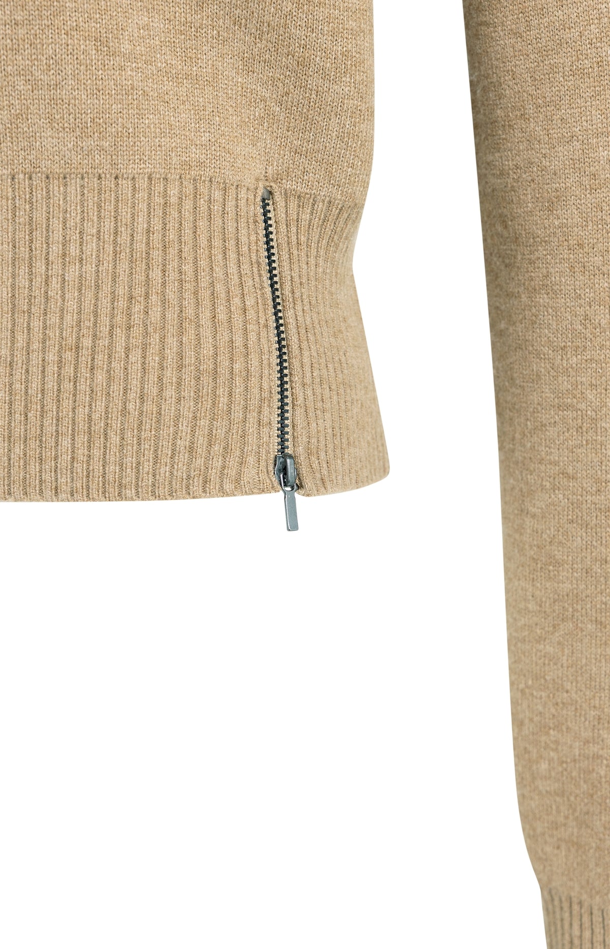 Strick Pullover mit Schulterdetail | Cornstalk Brown Melange