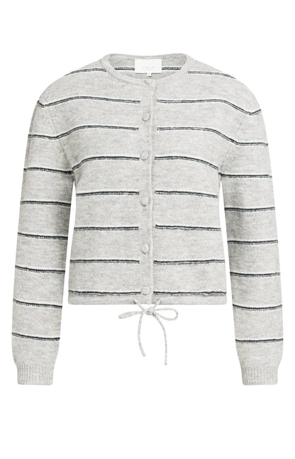 Strick Cardigan mit Kordelzug | Medium Grey Melange
