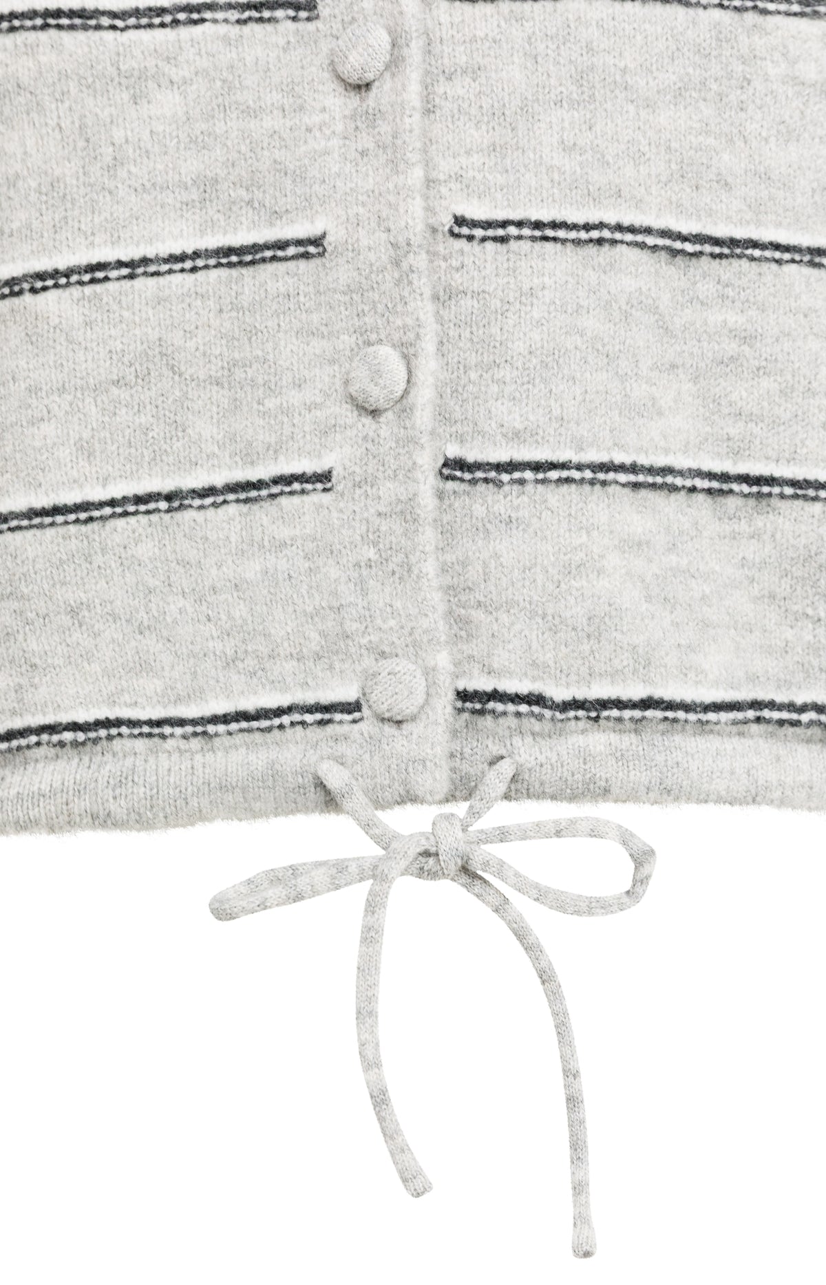 Strick Cardigan mit Kordelzug | Medium Grey Melange
