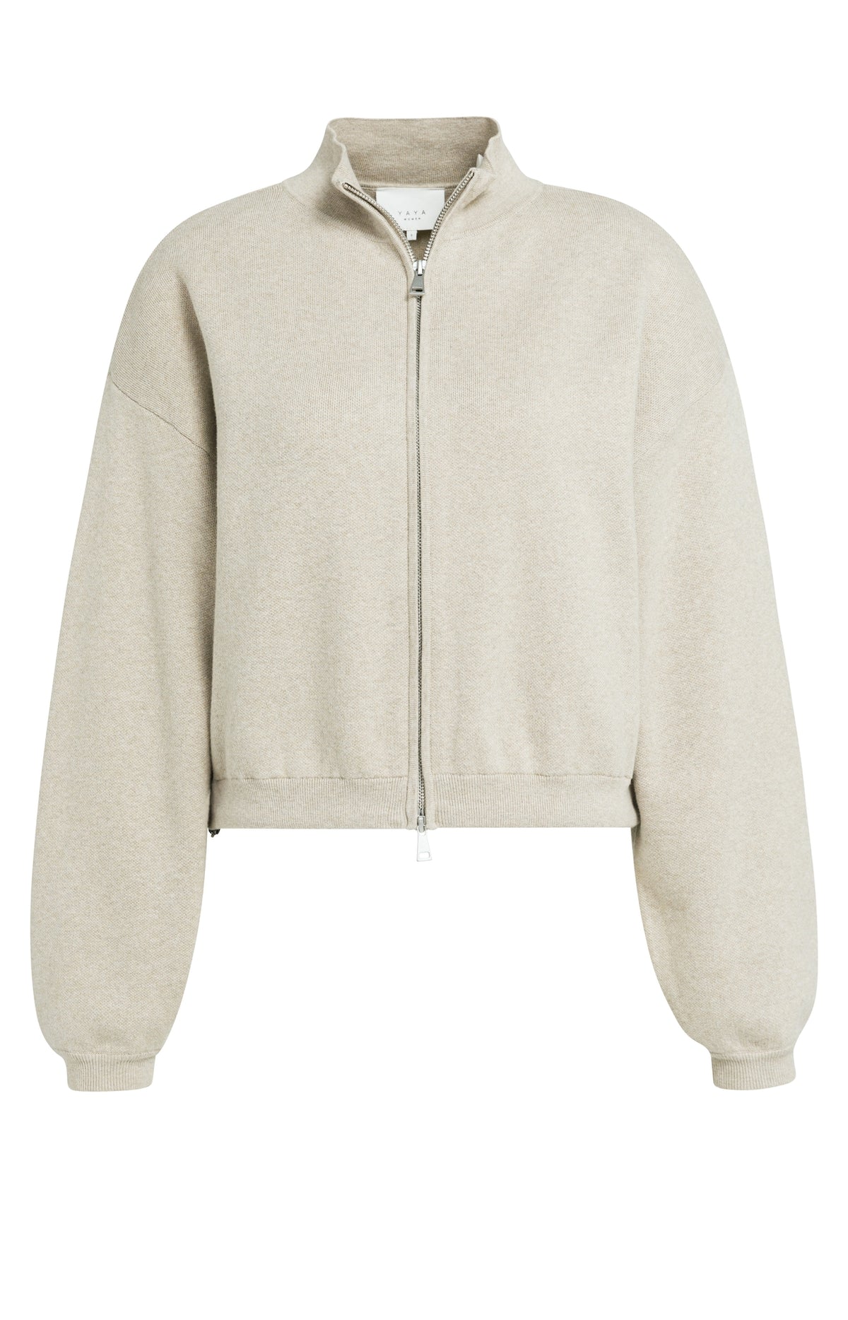 Jacquard Strickjacke | pure cashmere grey melange