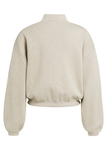Jacquard Strickjacke | pure cashmere grey melange
